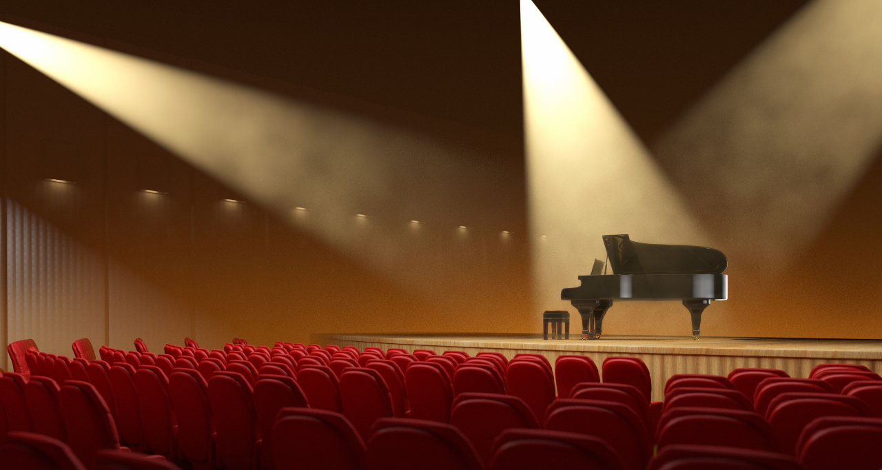 Grand Piano on stage